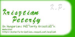 krisztian peterfy business card